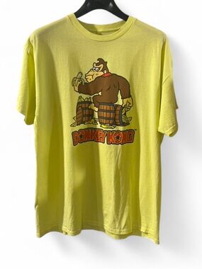 Nintendo Donkey Kong Yellow Graphic T-shirt Size Men’s XL